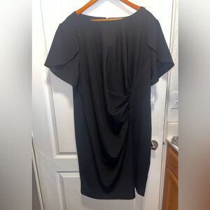 DKNY Black Draped Dress
